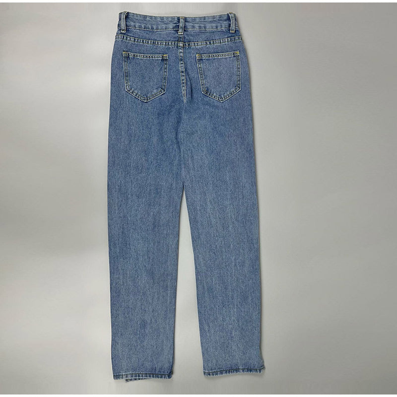 High Waist Side Split Jeans by White Market