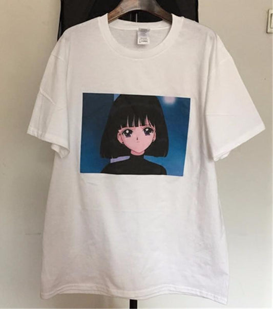 "Black Haired Girl" Tee by White Market