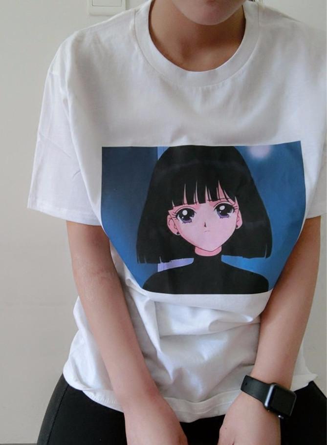 "Black Haired Girl" Tee by White Market