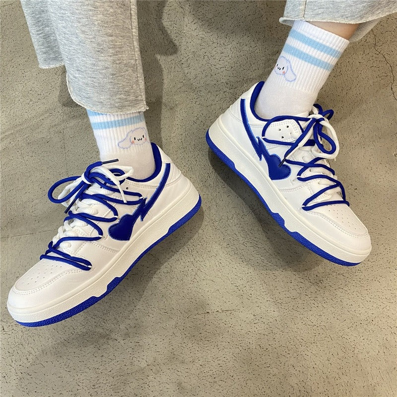 Blue Jordan Hearts Sneakers by White Market