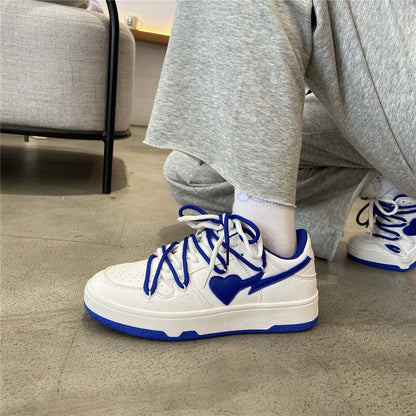 Blue Jordan Hearts Sneakers by White Market