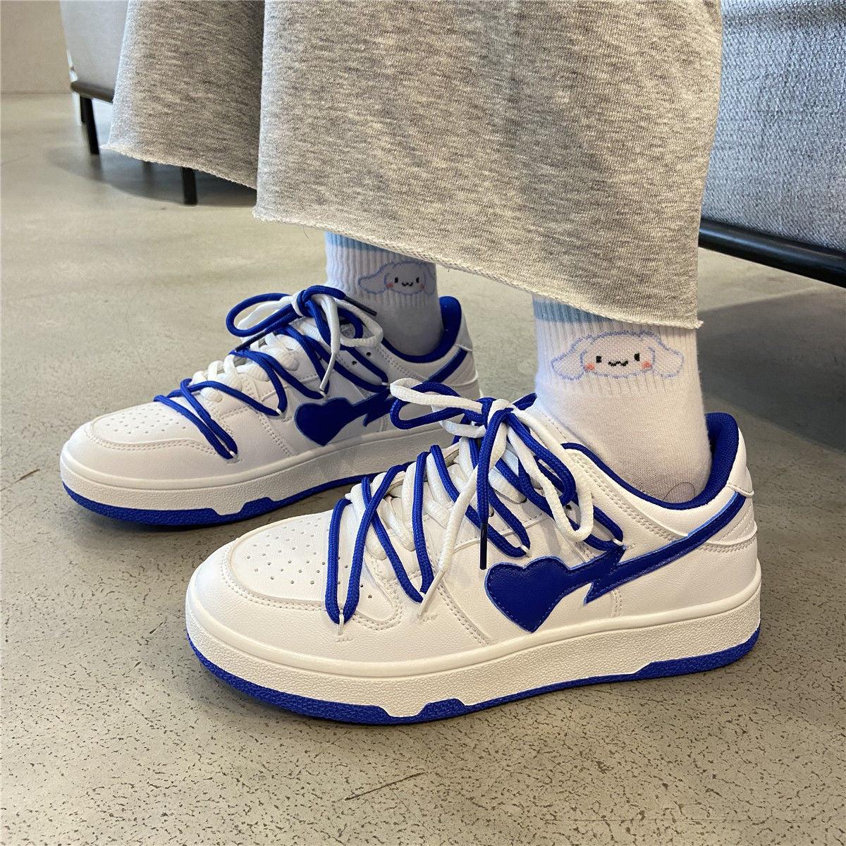 Blue Jordan Hearts Sneakers by White Market