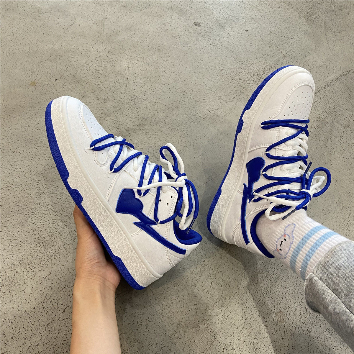 Blue Jordan Hearts Sneakers by White Market