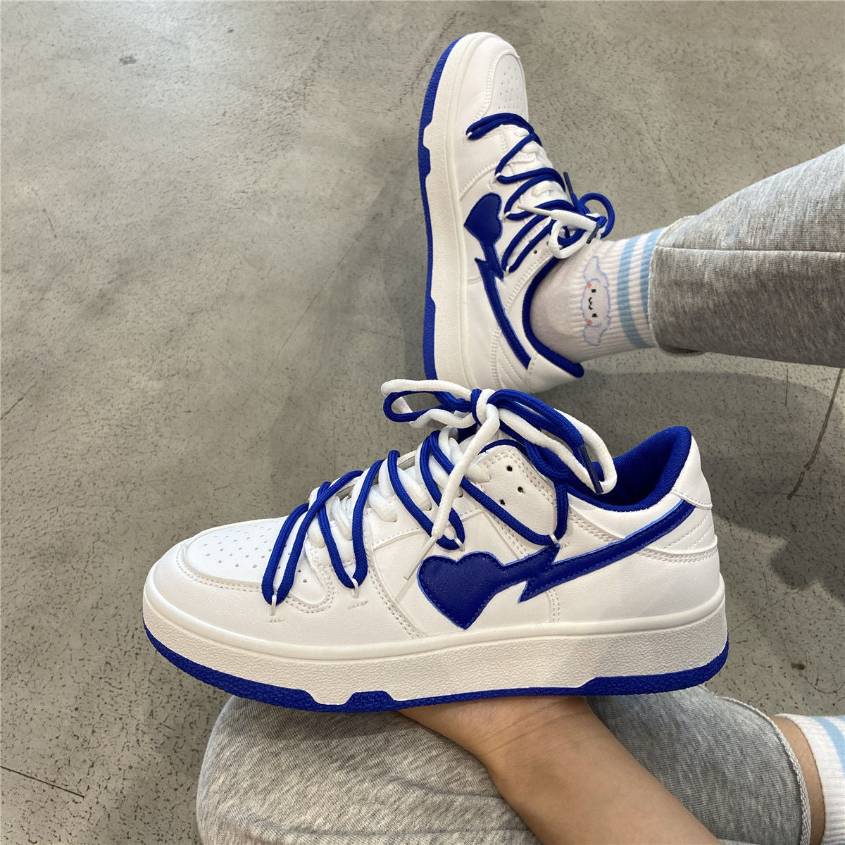 Blue Jordan Hearts Sneakers by White Market