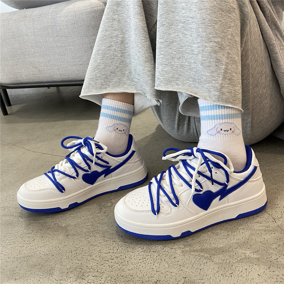 Blue Jordan Hearts Sneakers by White Market