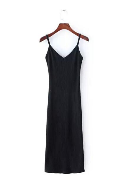 V Neck Spaghetti Strap Midi Dress by White Market