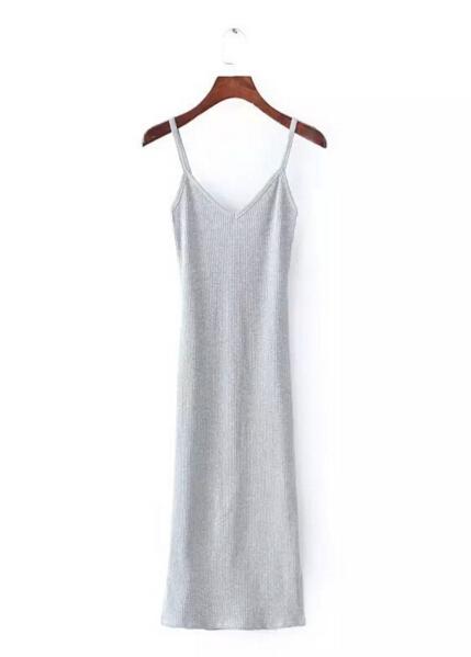 V Neck Spaghetti Strap Midi Dress by White Market