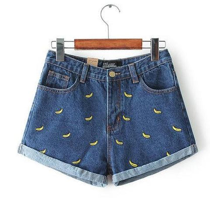 "Banana" Jean Shorts by White Market