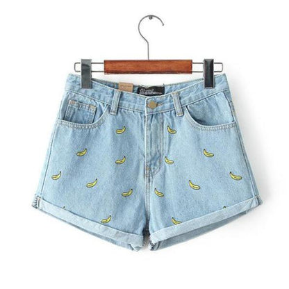 "Banana" Jean Shorts by White Market