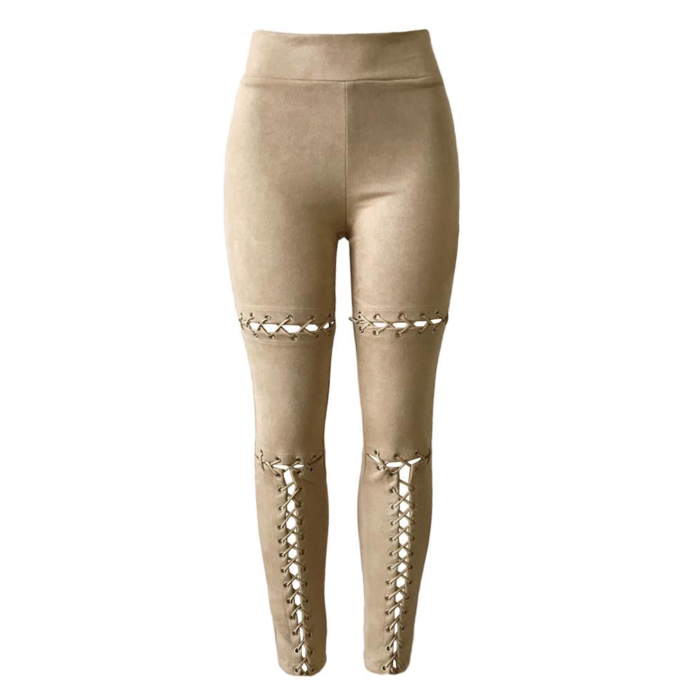 Suede Lace Up Trousers by White Market