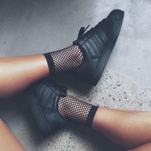 Fishnet Mesh Knee & Ankle Socks by White Market