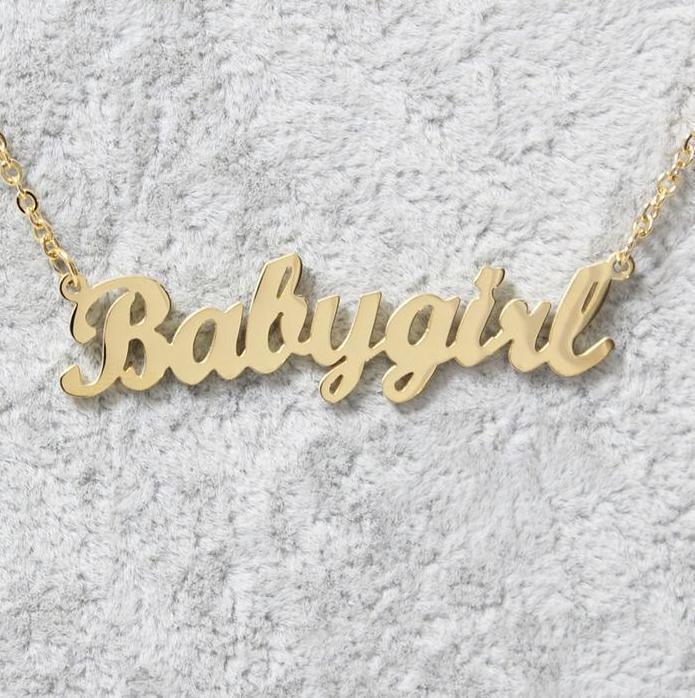 "Babygirl" Gold Necklace by White Market