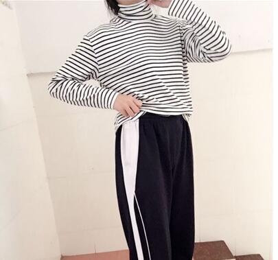 Striped Turtleneck Sweater by White Market