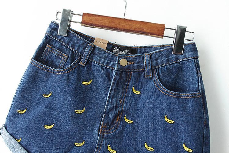 "Banana" Jean Shorts by White Market