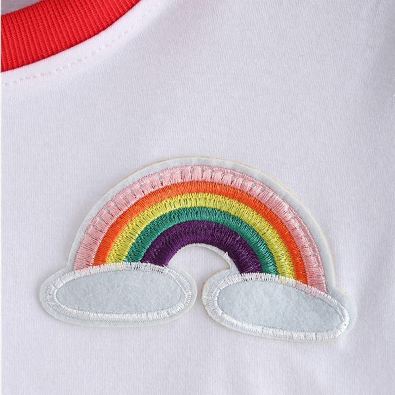 Rainbow Patch Embroidered Crop Top by White Market