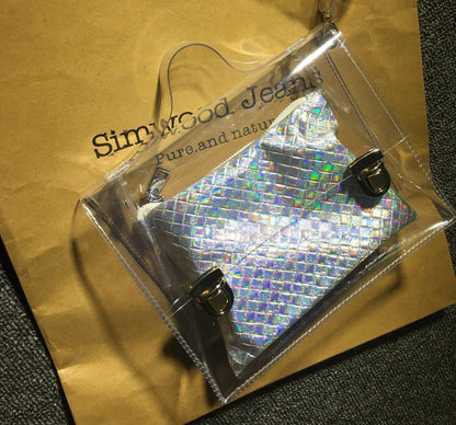 Holographic Clear Shoulder Bag by White Market
