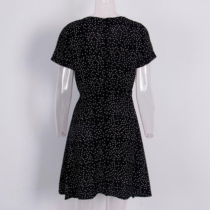 Polka Dot Ruffled Sundress by White Market