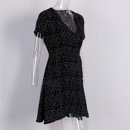 Polka Dot Ruffled Sundress by White Market