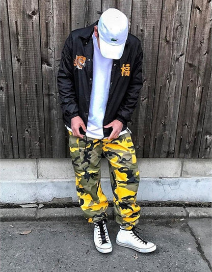 Colored Camo Cargo Pants by White Market