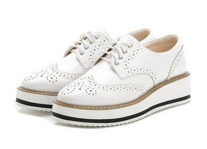 Winged Oxford Platform Shoes by White Market