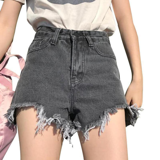 Distressed High Waisted Denim Shorts by White Market