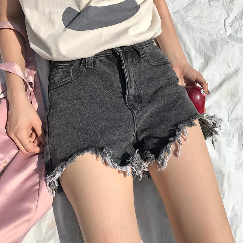 Distressed High Waisted Denim Shorts by White Market