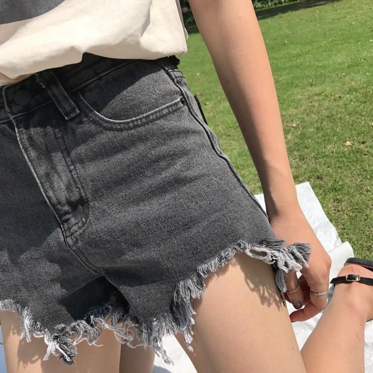 Distressed High Waisted Denim Shorts by White Market