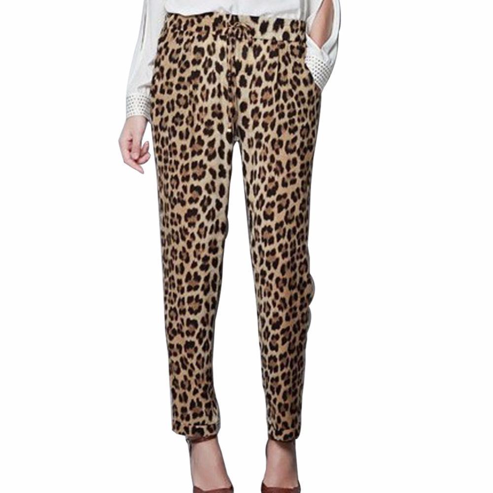 Leopard Straight Trousers by White Market