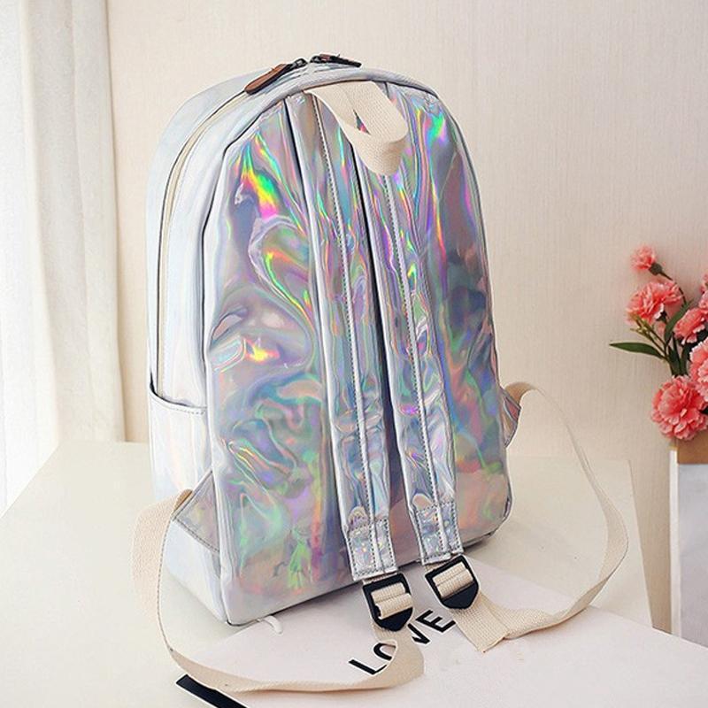 Iridescent "Cry Baby" Rainbow Backpack by White Market