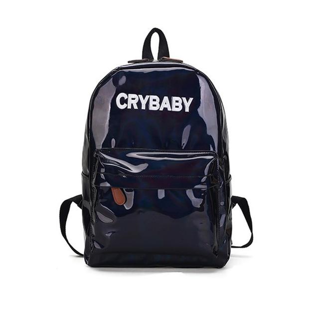 Iridescent "Cry Baby" Rainbow Backpack by White Market