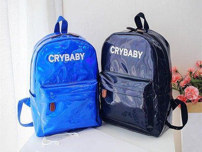 Iridescent "Cry Baby" Rainbow Backpack by White Market