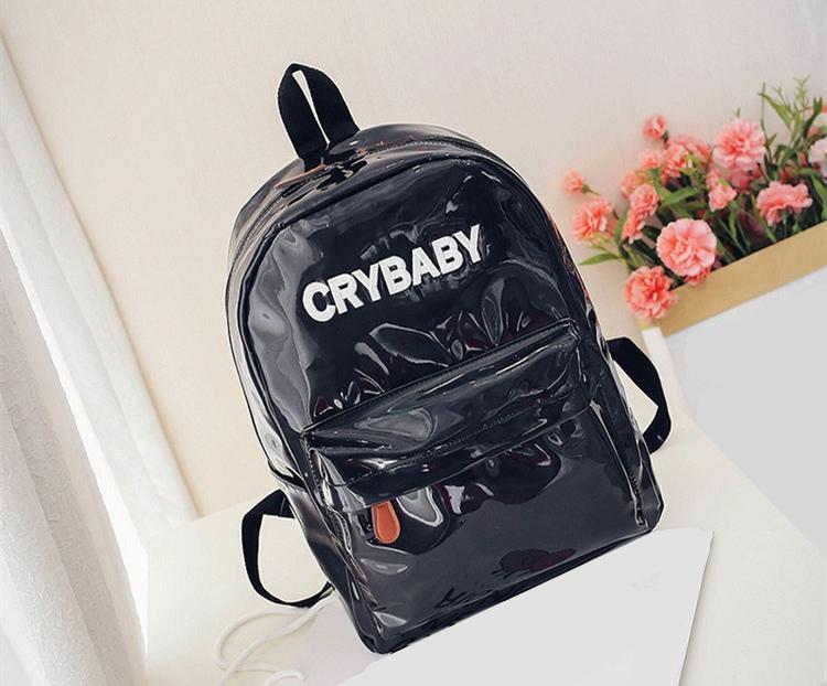 Iridescent "Cry Baby" Rainbow Backpack by White Market