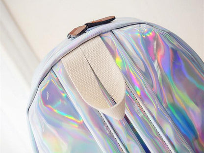 Iridescent "Cry Baby" Rainbow Backpack by White Market