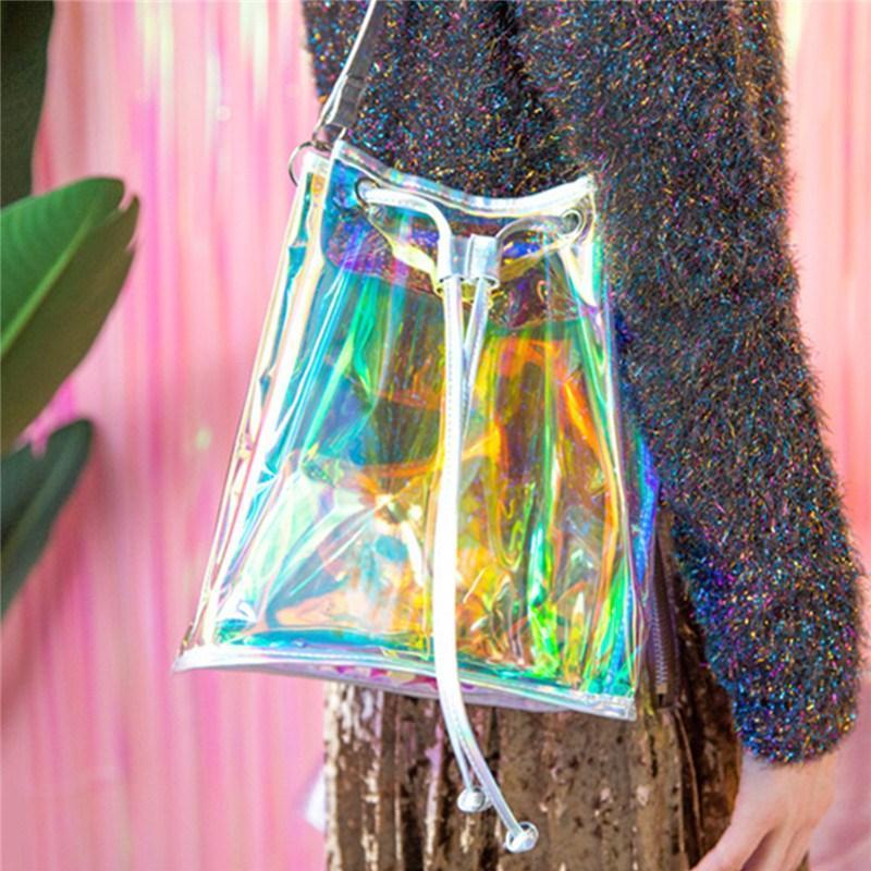 Iridescent Holographic Shoulder Bag by White Market