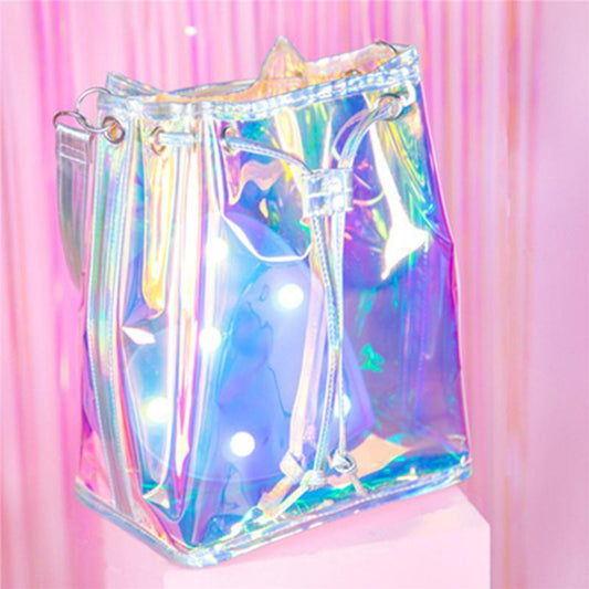 Iridescent Holographic Shoulder Bag by White Market