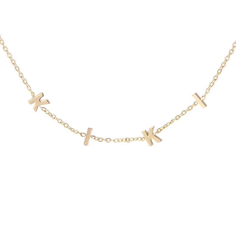 Customized San Serif Gold Choker (12 Letters) by White Market