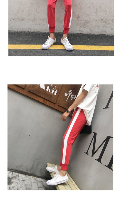 Tri Tone Striped Sports Joggers by White Market