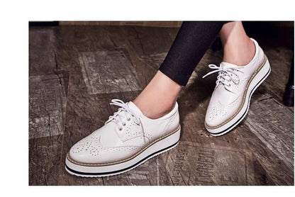 Winged Oxford Platform Shoes by White Market