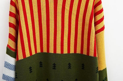 Striped Knitted Sweater by White Market