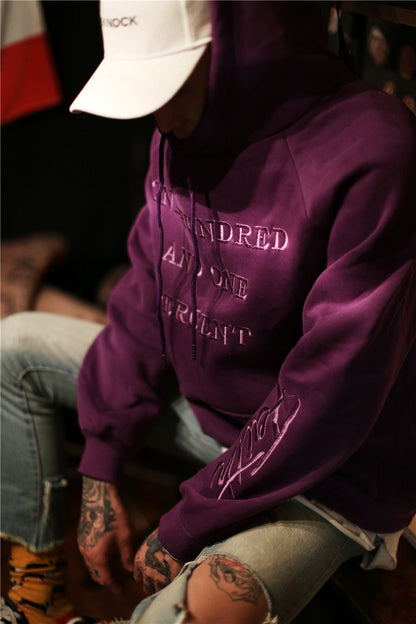 "One Hundred And One Percent" Hoodie by White Market