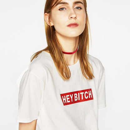 "Hey Bitch" Box Logo Tee by White Market