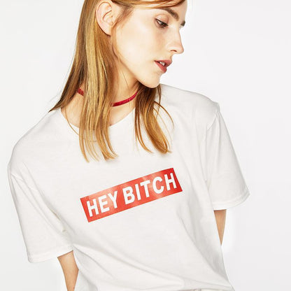 "Hey Bitch" Box Logo Tee by White Market