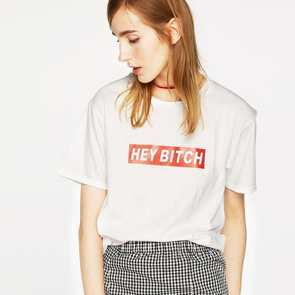 "Hey Bitch" Box Logo Tee by White Market