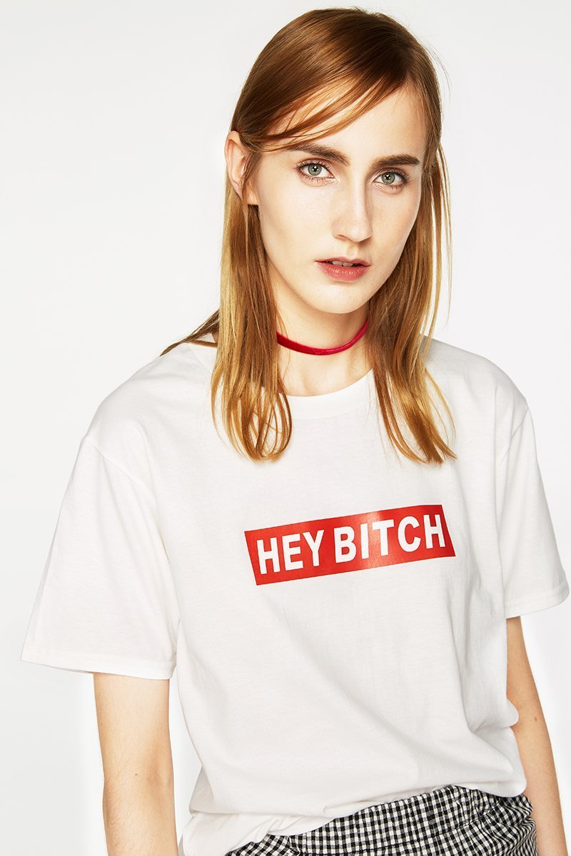 "Hey Bitch" Box Logo Tee by White Market