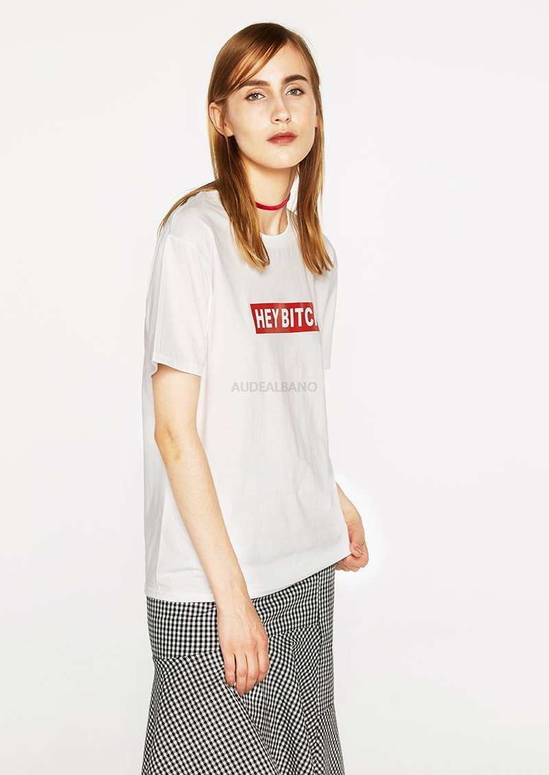 "Hey Bitch" Box Logo Tee by White Market