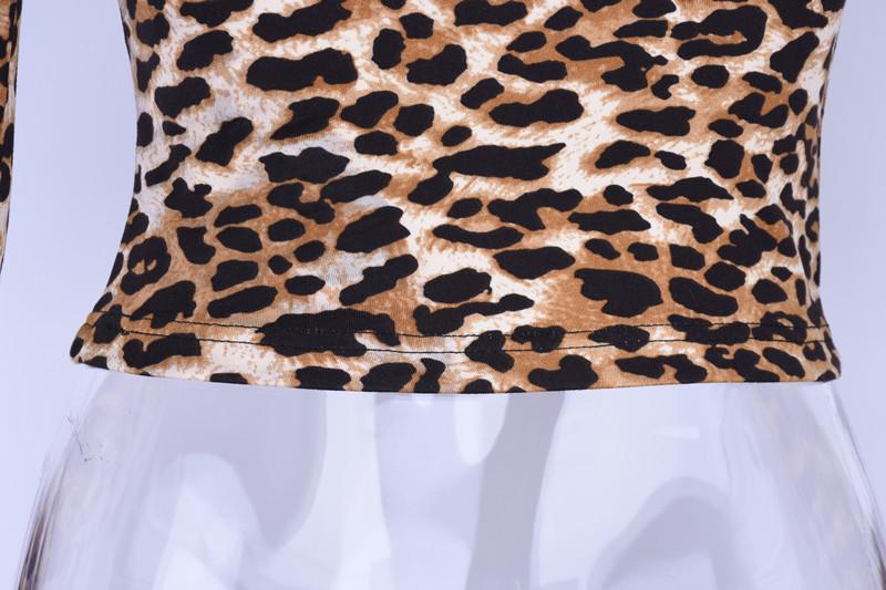 Wide Shoulder Leopard Top by White Market