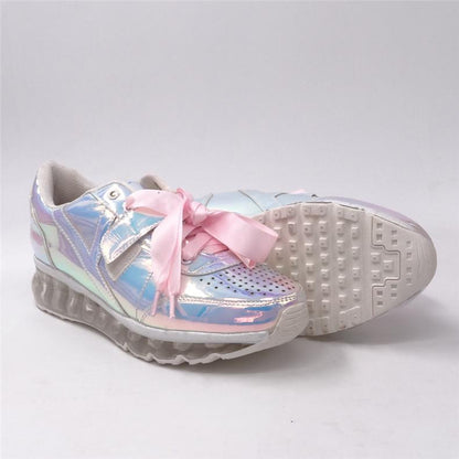 Iridescent Leather Sneaker by White Market