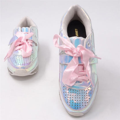 Iridescent Leather Sneaker by White Market