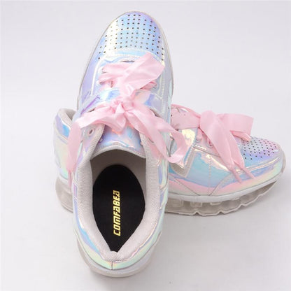 Iridescent Leather Sneaker by White Market