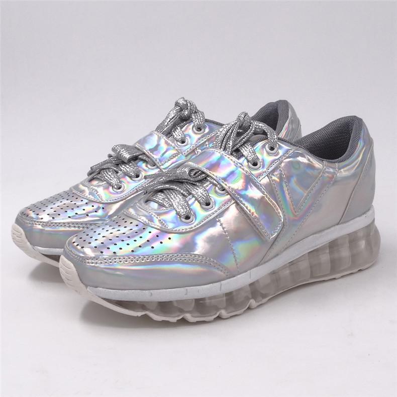 Iridescent Leather Sneaker by White Market